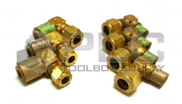 NEW LOT OF 7 GYROLOK 5/16" 1/2" 90 DEGREE REDUCER FITTING BRASS