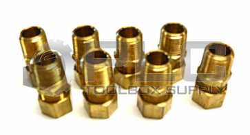 NEW LOT OF 8 PARKER 5/8" BRASS THREAD COUPLING FITTING UNION BRASS