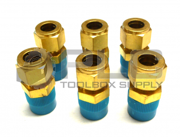 NEW LOT OF 6 GYROLOK 1/2" COUPLING FITTING BRASS
