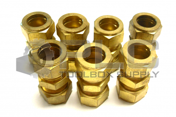 NEW LOT OF 7 BRASS 3/4" COUPLING FITTING BRASS