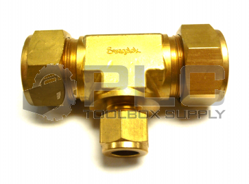 NEW SWAGELOK 1/2" 1" TEE REDUCER BRASS