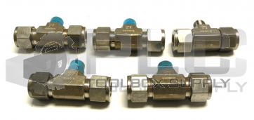 NEW LOT OF 5 SWAGELOK 1/2"  1/4" TEE REDUCER FITTING 