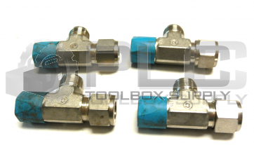 NEW  LOT OF 4  SWAGELOK 1/2" TEE COUPLING UNION 