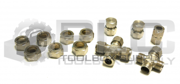 NEW LOT OF 12 MISC GYROLOK CRAWFORD 4 WAY EXTRA CAP FITTINGS 