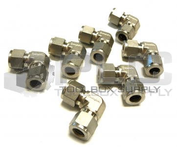 NEW LOT OF 7 SWAGELOK 1/2" 90 DEGREE FITTING 