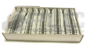 NEW BOX OF 100 ALLEN BRADLEY 1492-J6 TERMINAL BLOCKS GRAY 