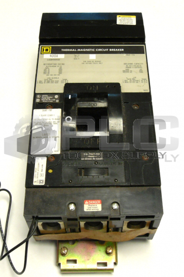 SQUARE D LA364001021 THERMAL-MAGNETIC CIRCUIT BREAKER 400A W/SHUNT TRIP