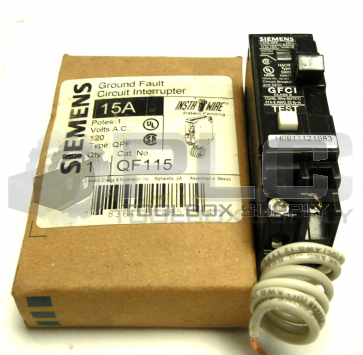 NEW SIEMENS QF115 GROUND FAULT CIRCUIT INTERRUPTER 15 A 1 POLE