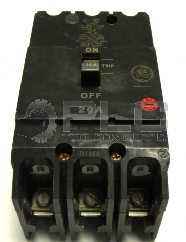 NEW GE E11592 CIRCUIT BREAKER 3 POLE 20 AMP HID HACR TYPE TEY