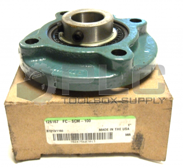 NEW DODGE FC-SCM-100 BALL BEARING FLANGE 4BOLT 1IN BORE FCSCM100