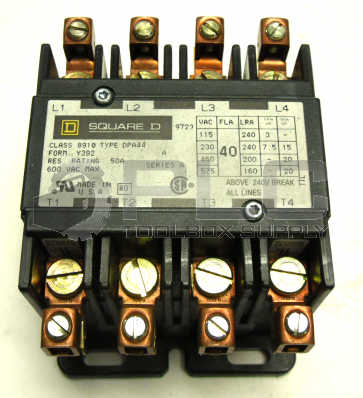 NEW SQUARE D 8910 DPA44 CONTACTOR 600VAC 50A SERIES A 8910DPA44