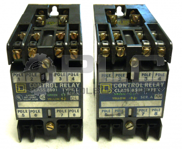 LOT OF 2 SQUARE D 8501 L0-20 CONTROL RELAY SERIES A