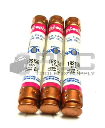 NEW LOT OF 3  GOULD TRS15R DUAL ELEMENT TIME DELAY FUSE 