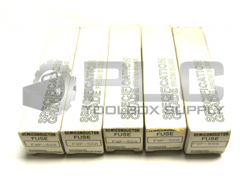 NEW BOX OF 5 BUSSMAN FWP-50A FUSE 