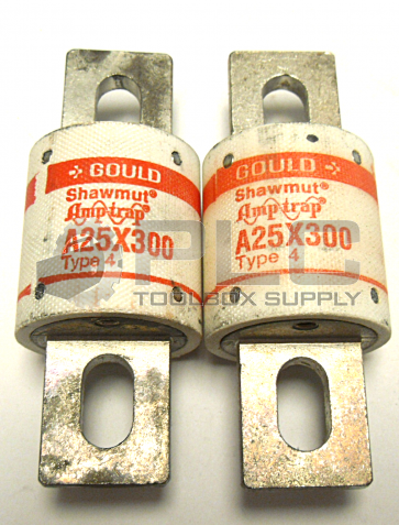 LOT OF 2 GOULD SHAWMUT A25X300 FUSE 