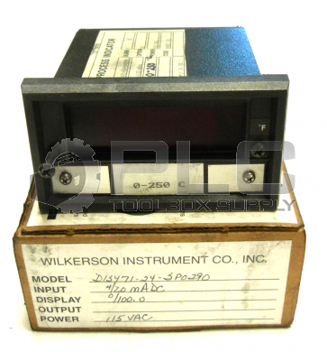 WILKERSON 471-24-SP0290 DIS SERIES DIGITAL PROCESS INDICATORS 115VAC