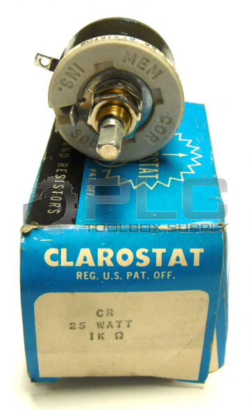 NEW IN BOX CLAROSTAT CR25 RHEOSTAT RESISTOR 300V 