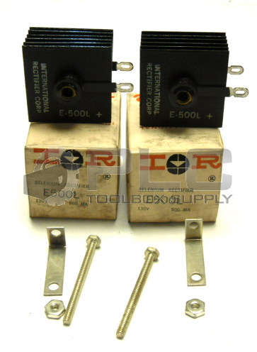 NEW LOT OF 2 IR E500L DELENIUM RECTIFIER 130V 500MA