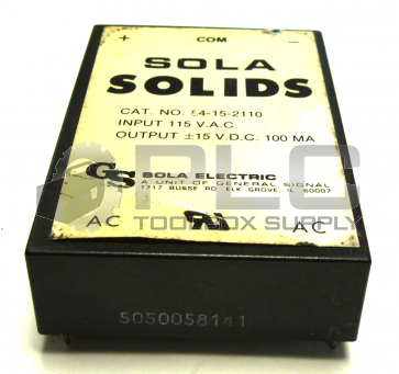 NEW SOLA SOLIDS 84-15-2110 AC/DC POWER SUPPLY 115V