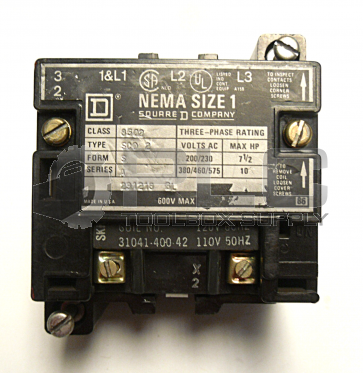 SQUARE D 8502 SC0 2 SER. A CONTACTOR