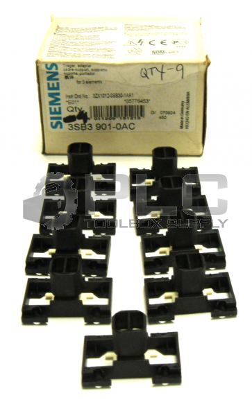 NEW LOT OF 9 SIEMENS 3SB3 901-OAC SWITCH ADAPTER