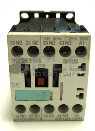SIEMENS 3RH1131-1AK60 CONTROL RELAY 120V 60HZ
