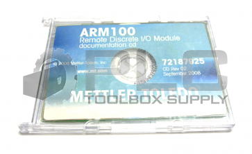 METTLER TOLEDO ARM100 REMOTE DISCRETE I/O MODULE DOC CD 72187925 REV 2 SEPT 2008