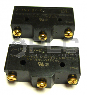 LOT OF 2 NEW  OMRON Z-15G-B7-K LIMIT SWITCH