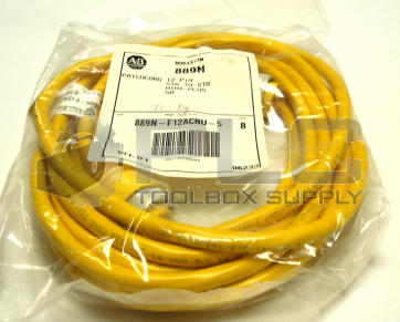 NEW ALLEN BRADLEY 889N-F12ACNU-5 PATCHCORD 12 PIN STR TO STR MINI-PLUS/ SER B