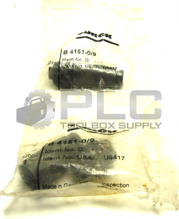 NEW LOT OF 2 SEALED TURCK B4151-0/9 PLUG AND RECEPTACLE FEMALE U6417