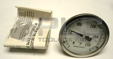 NEW ASHCROFT 30 E160 R 025 0/250 3'' BIMETAL THERMOMETER 