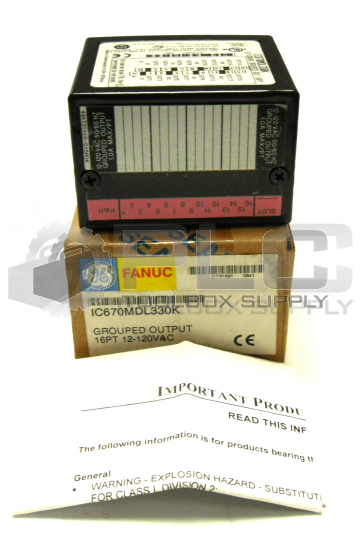NEW IN BOX GE FANUC IC670MDL330K GROUPED OUTPUT MODULE 16PT 12/120VAC