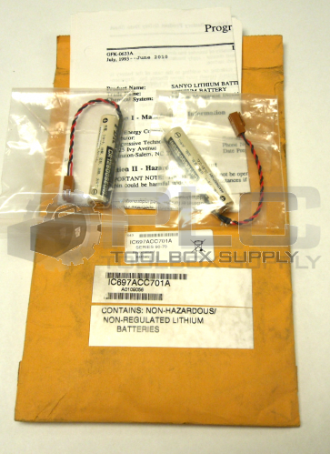 LOT OF 2 NEW SANYO CR12600SE LITHIUM BATTERY 3V IC697ACC701A