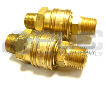 NEW LOT OF 2 HANSEN 3-ST COUPLING BRASS FITTING AND SOCKET 