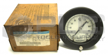 NEW ASHCROFT 45 1377AS 02B 0-200 DURAGUAGE SOLID FRONT SIZE 4.5 CONN. 1/4 NPT