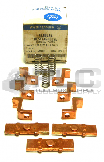 NEW GENUINE WESTINGHOUSE 1605202 CONTACT KIT SIZE 2 (3 POLE)