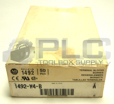 NEW IN BOX ALLEN BRADLEY 1492-W4-B TERMINAL BLOCKS QTY 50 SER A