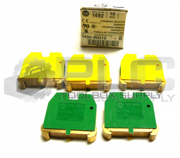 NEW LOT OF 5 ALLEN BRADLEY 1492-WG10  /B TERMINAL BLOCK 