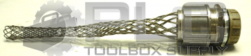 NEW HUBBELL 074-01-028 CORD GRIP STRAIGHT MALE CONNECTOR 1.1-1.2DIA 1.25I W/MESH