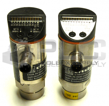 LOT OF 2 EFECTOR PB5224 PRESSURE SENSOR SWITCH 1/4 NPT