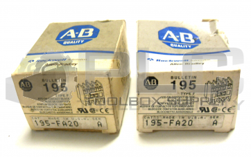 NEW LOT OF 2 ALLEN BRADLEY 195-FA20 CONTACT BLOCK 