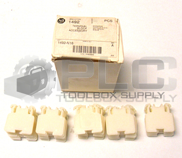 LOT OF 48 NEW ALLEN-BRADLEY 1492-N16 SER A TERMINAL BLOCK END BARRIER