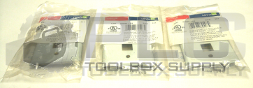 NEW LOT OF 3 LEVITON 43080-1S2 QUICKPORT SS WALLPLATE SINGLE GANG 2 PORT