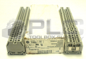 NEW BOX OF 50 ALLEN BRADLEY 1492-W10 TERMINAL BLOCKS SER C
