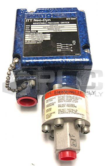 NEW ITT NEO-DYN 200P1S28 ADJUSTABLE PRESSURE SWITCH  