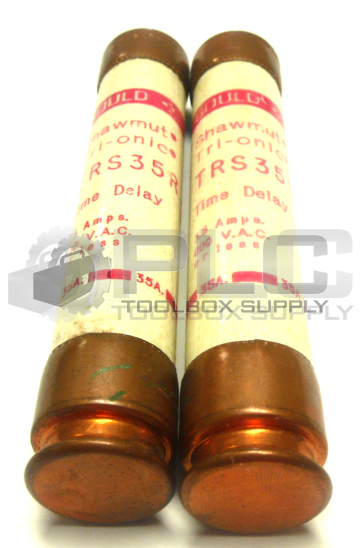 NEW LOT OF 2 GOULD SHAWMUT TRS35R TIME DELAY FUSE