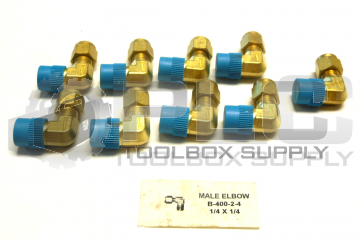 NEW LOT OF 9 SWAGELOK B-400-2-4 MALE ELBOW 1/4