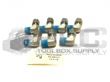 NEW LOT OF 7 SWAGELOK SS-400-2-2 MALE ELBOW 1/4 X 1/8