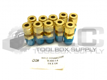 NEW LOT OF 10 SWAGELOK B-400-1-4 MALE CONNECTOR 1/4 