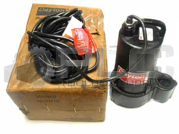 NEW DAYTON 4HU71 SUBMERSIBLE EFFLUENT PUMP 1/2 HP 60 HZ 120 V PH 1
